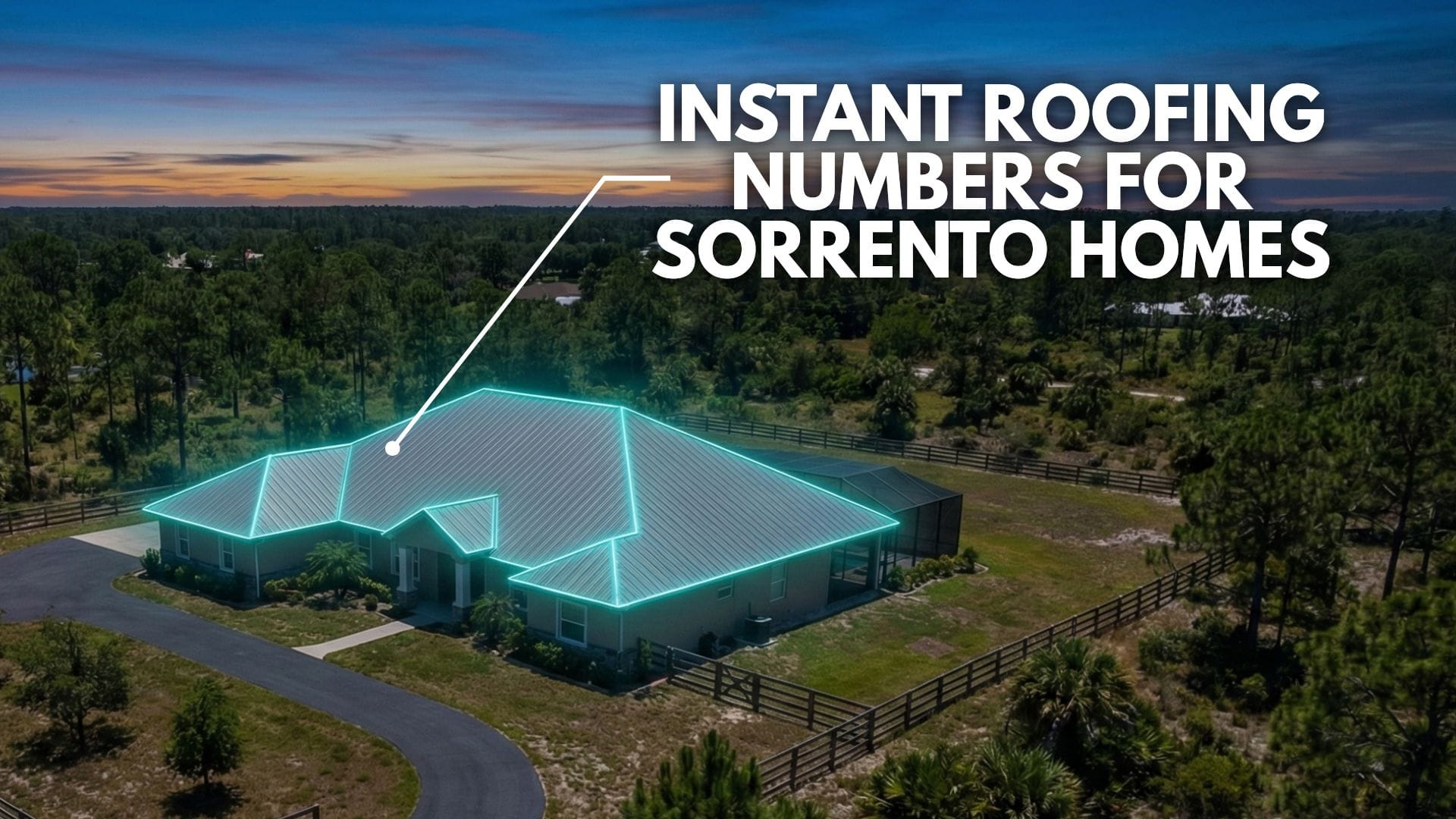A residential property in Sorrento, FL, near the Wekiva Parkway, being analyzed for an Instant Roof Estimate.
