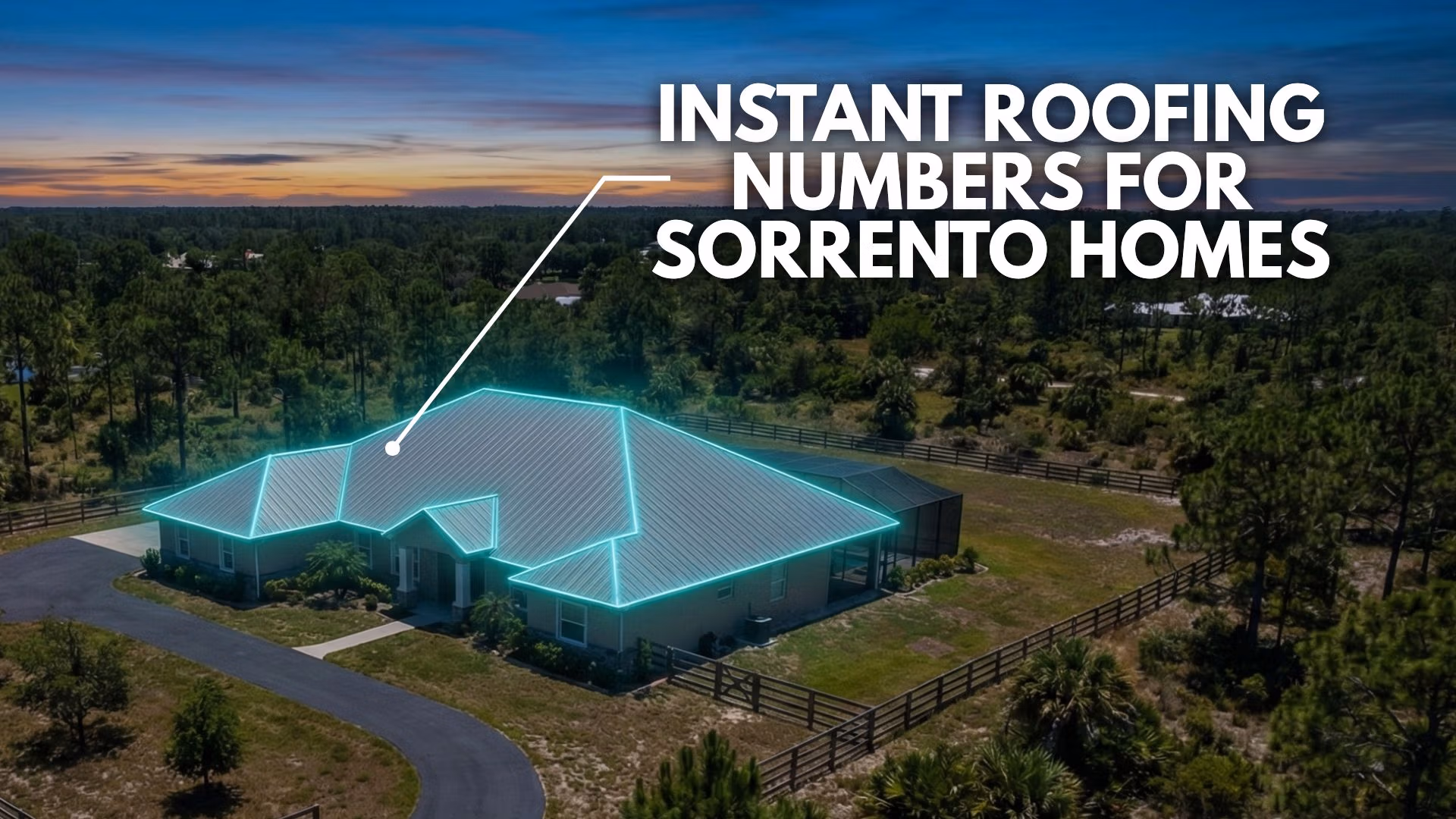 A residential property in Sorrento, FL, near the Wekiva Parkway, being analyzed for an Instant Roof Estimate.