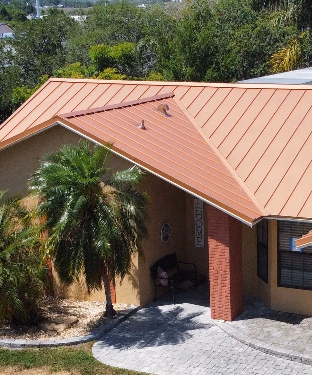 Standing seam metal roof installed by Gravity Roofing on a Central Florida home