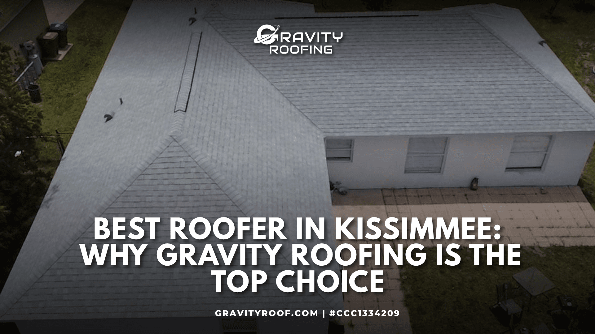 A newly installed residential roof by the best roofer in Kissimmee, Gravity Roofing.