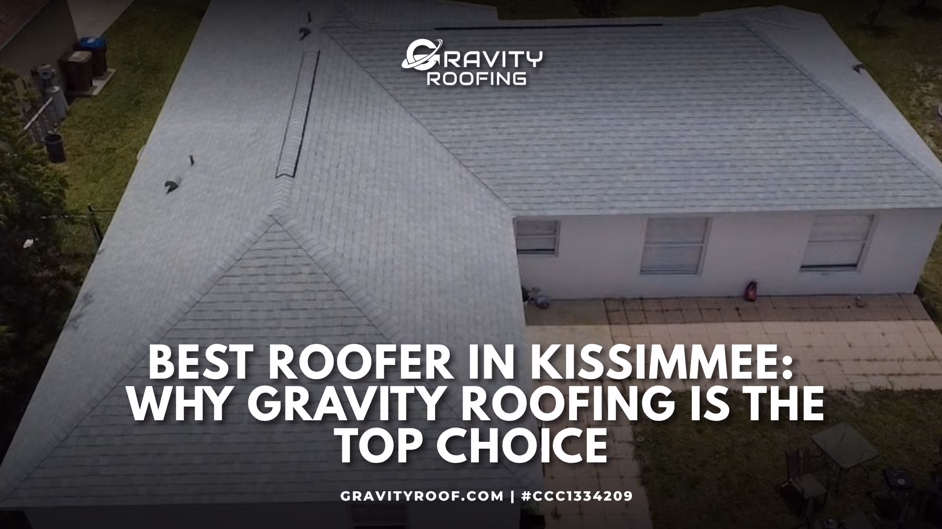 A newly installed residential roof by the best roofer in Kissimmee, Gravity Roofing.