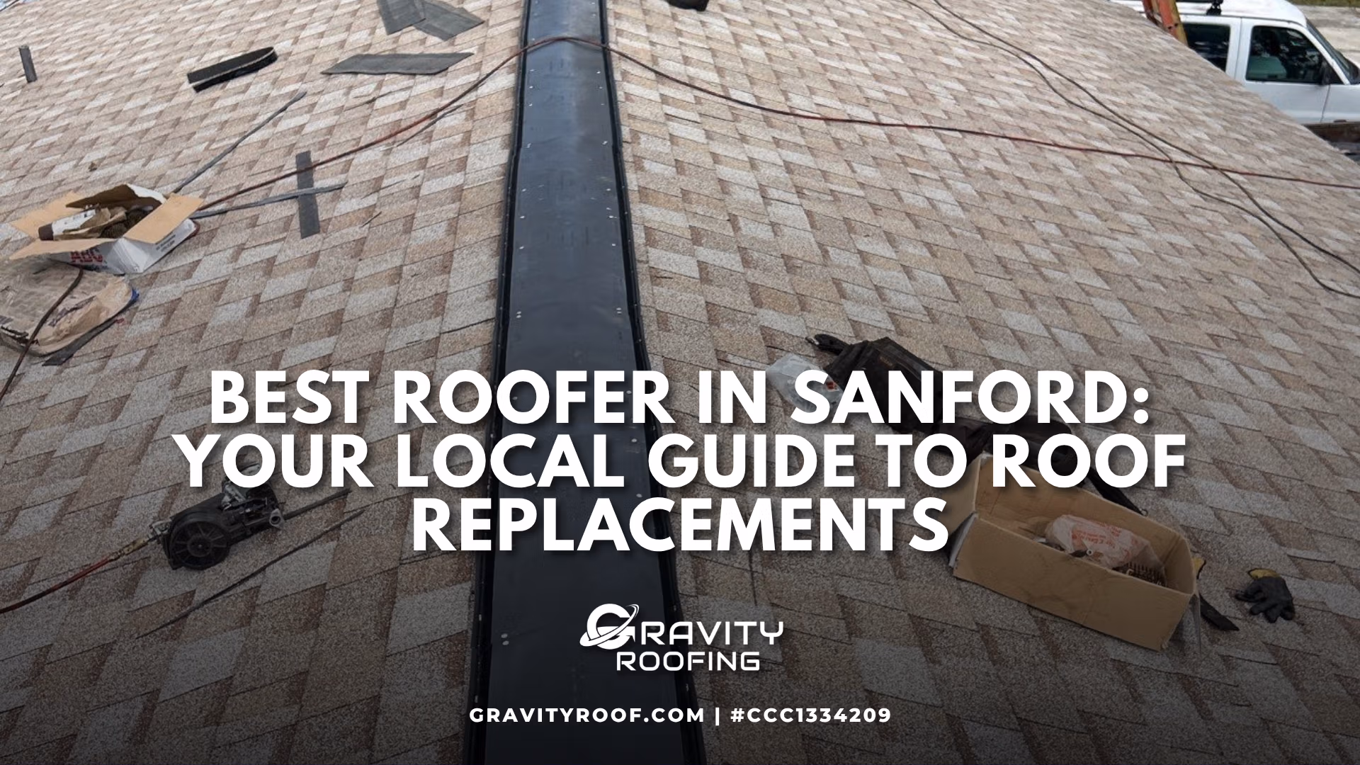 A newly installed residential roof by the best roofer in Sanford, Gravity Roofing