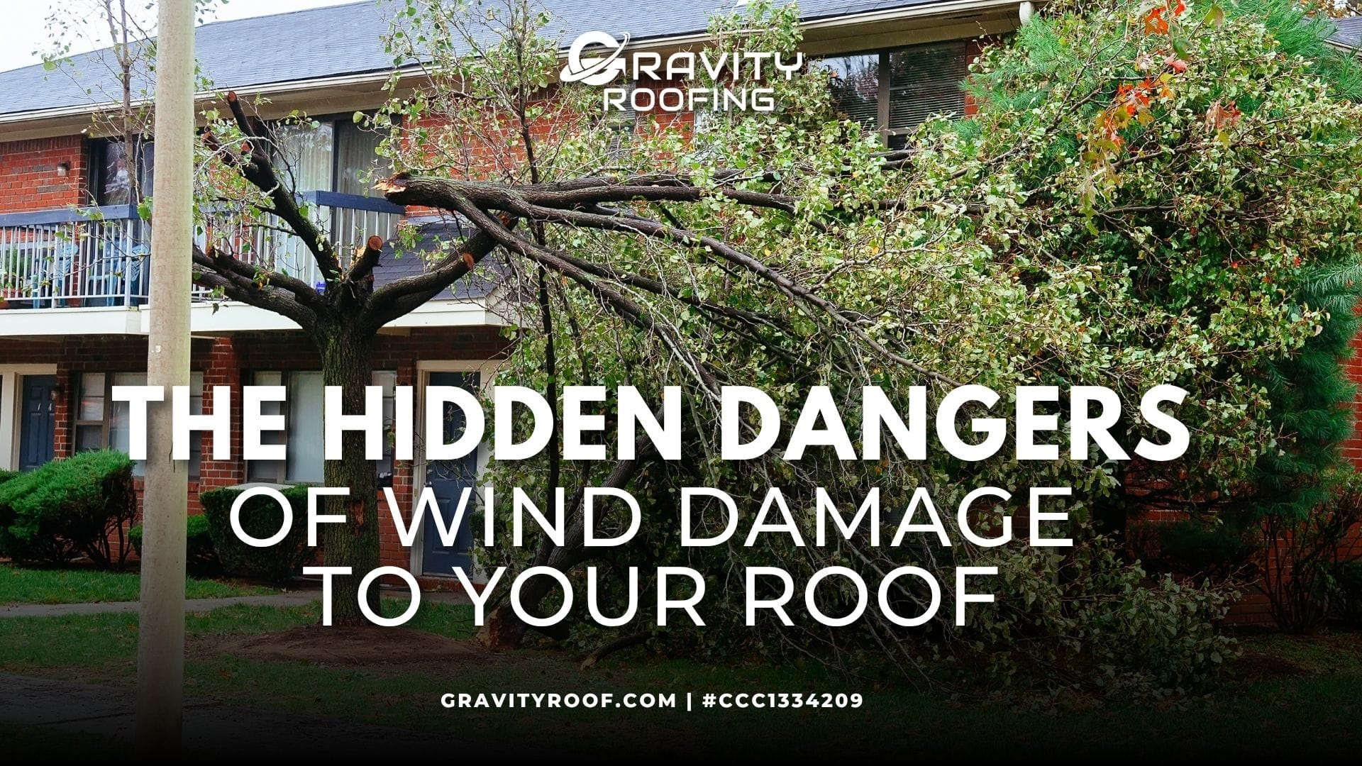 Wind damage to roof after a Central Florida storm