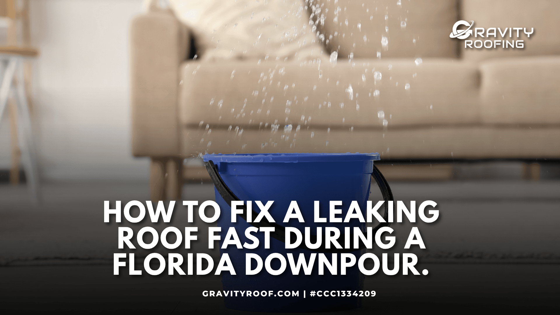 Water dripping into a bucket, highlighting the need to know how to fix a leaking roof fast.