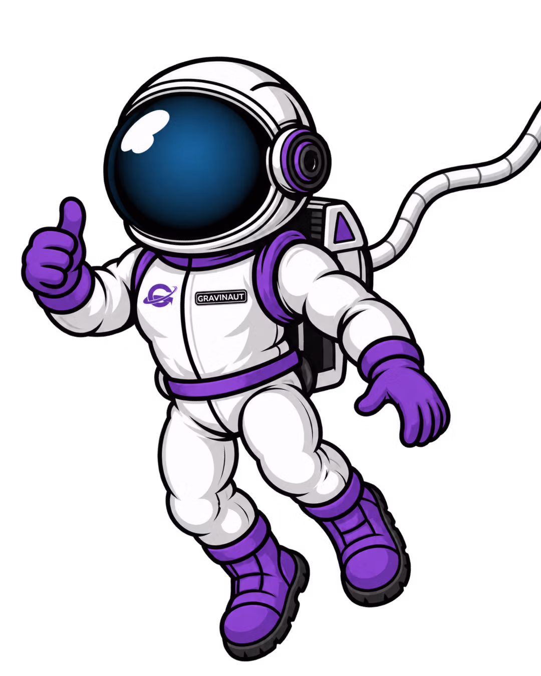 Gravity Roofing Gravinaut mascot